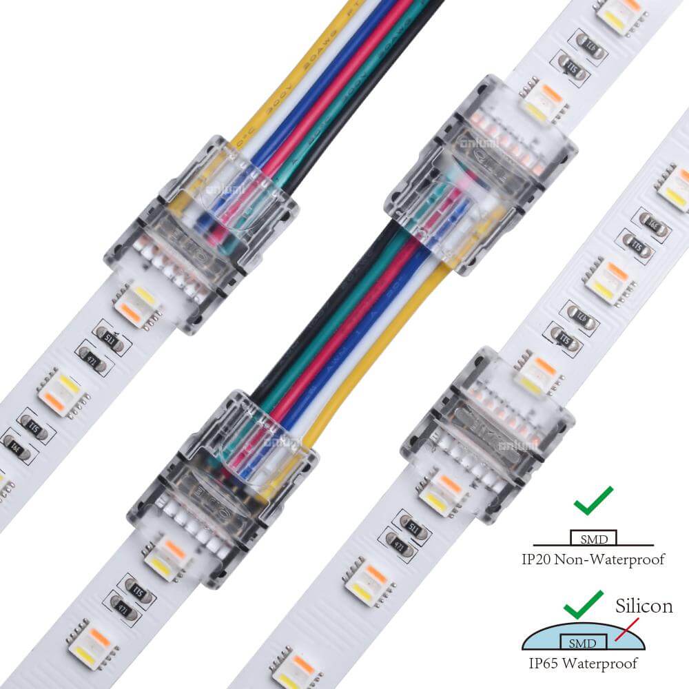 Connecteur hippo câblé ruban LED RGB IP68
