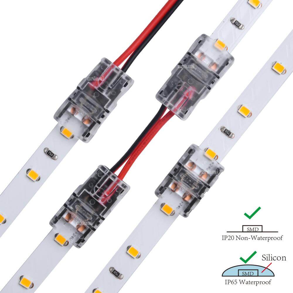  iCreating 8mm 2 Pin LED Strip Light Connector with