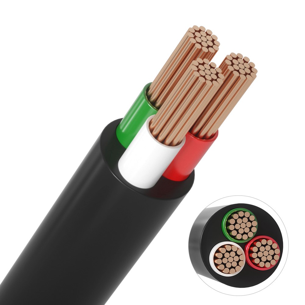3 Pin Red-Green-White Sheathed Wire