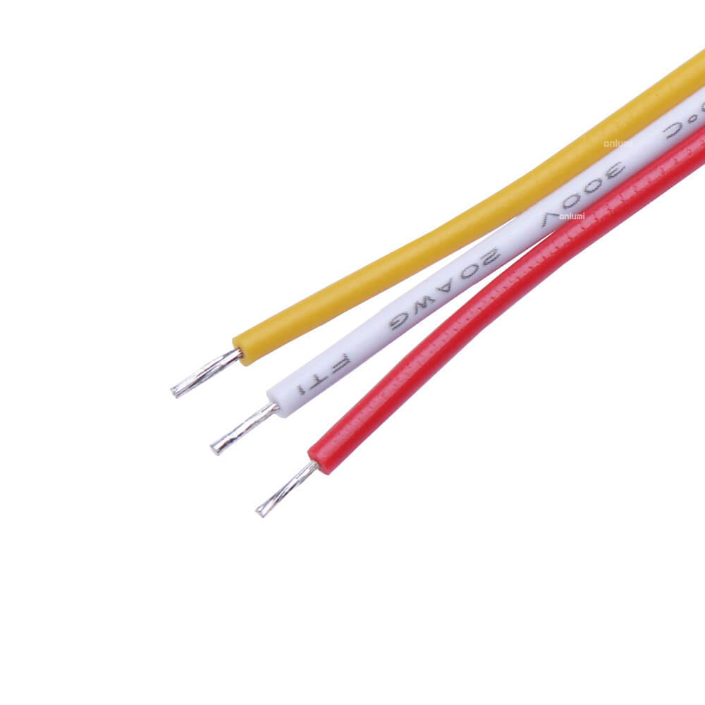 3 Pin Red-Green-White Unsheathed Flat Wire